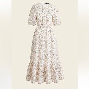 J.Crew Meadow Floral Cut Out Cotton Poplin Dress